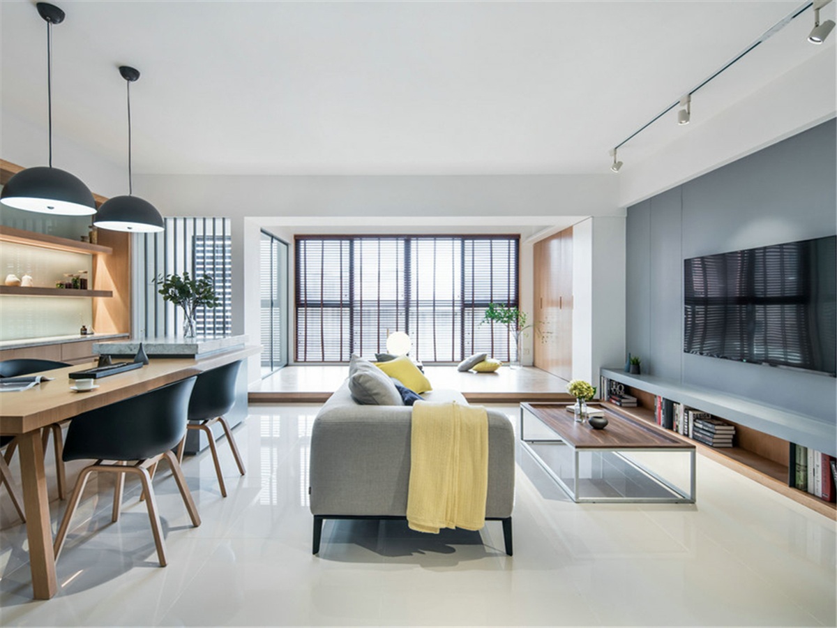 蘇州萬象匯花園客廳裝修設計 蘇州118平米客廳裝修設計